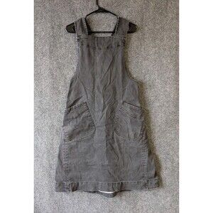 TOAST Dress Women 10 Denim Midi Pockets Pinafore Utility Chore Dungaree Cotton